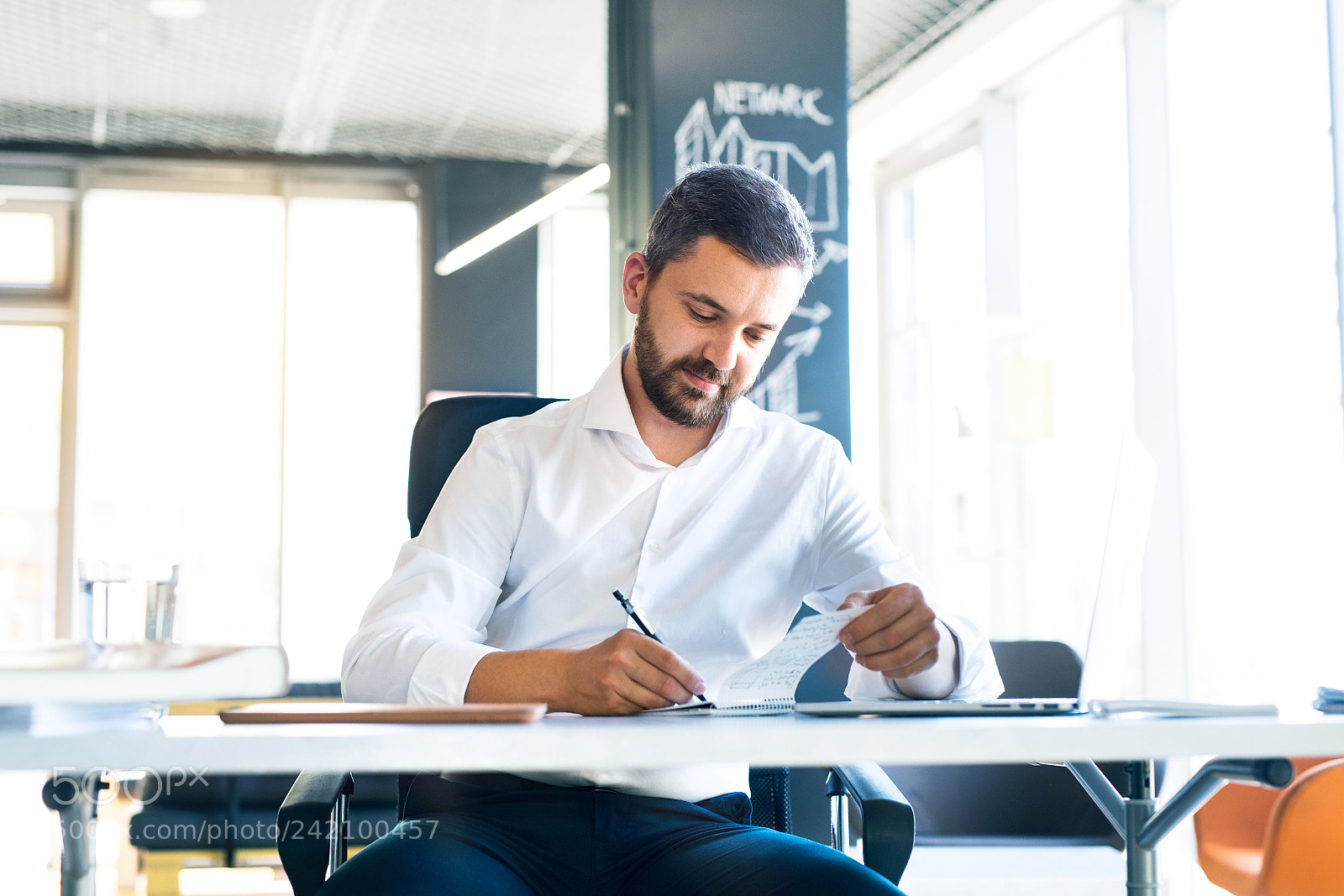 Nikon D5 sample photo. Businessman at the desk photography