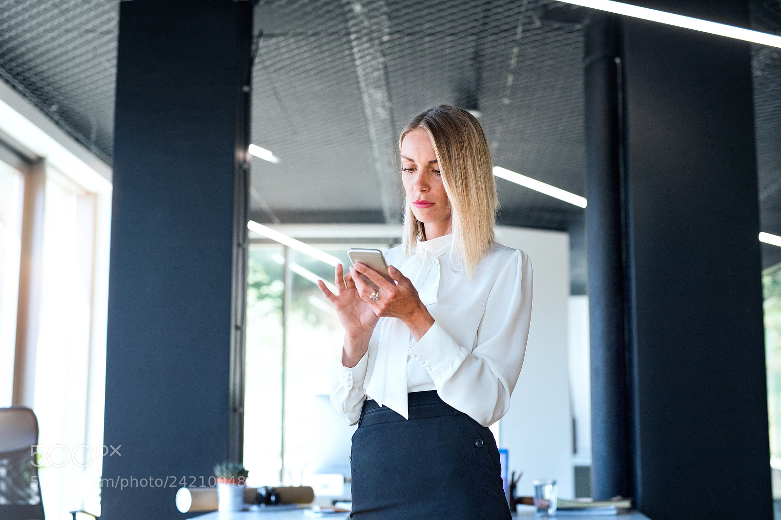 Nikon D5 sample photo. Businesswoman in her office photography