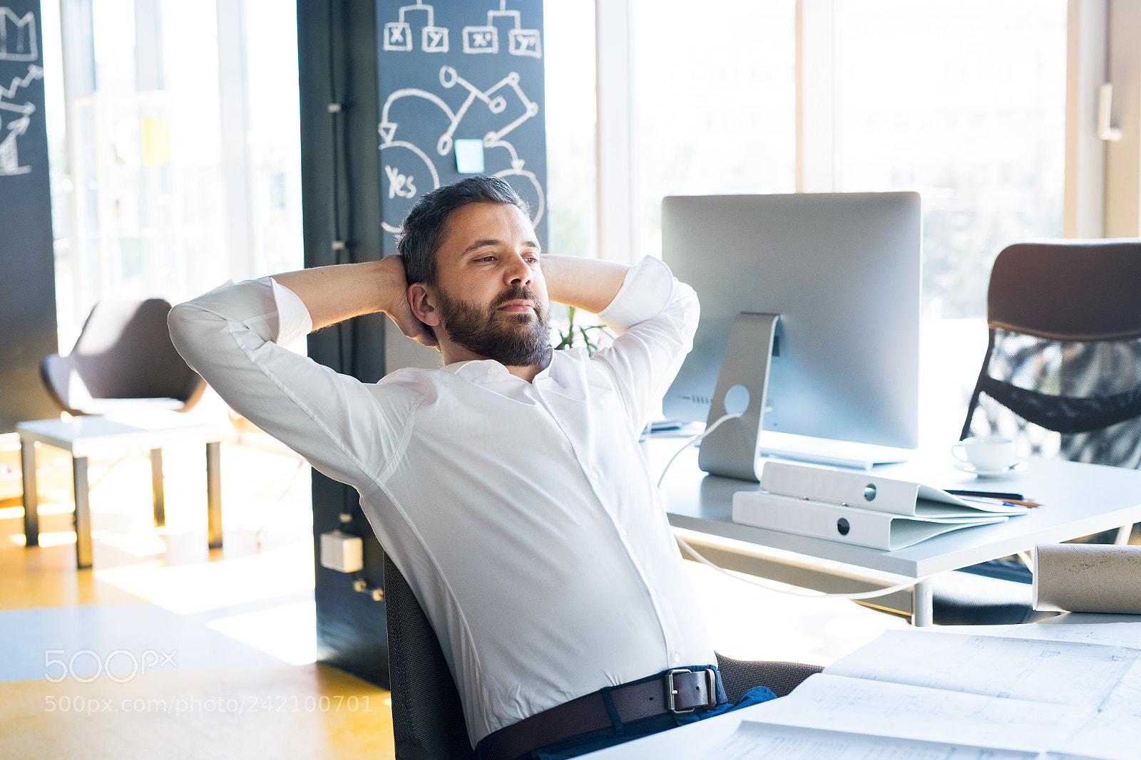 Nikon D5 sample photo. Businessman at the desk photography