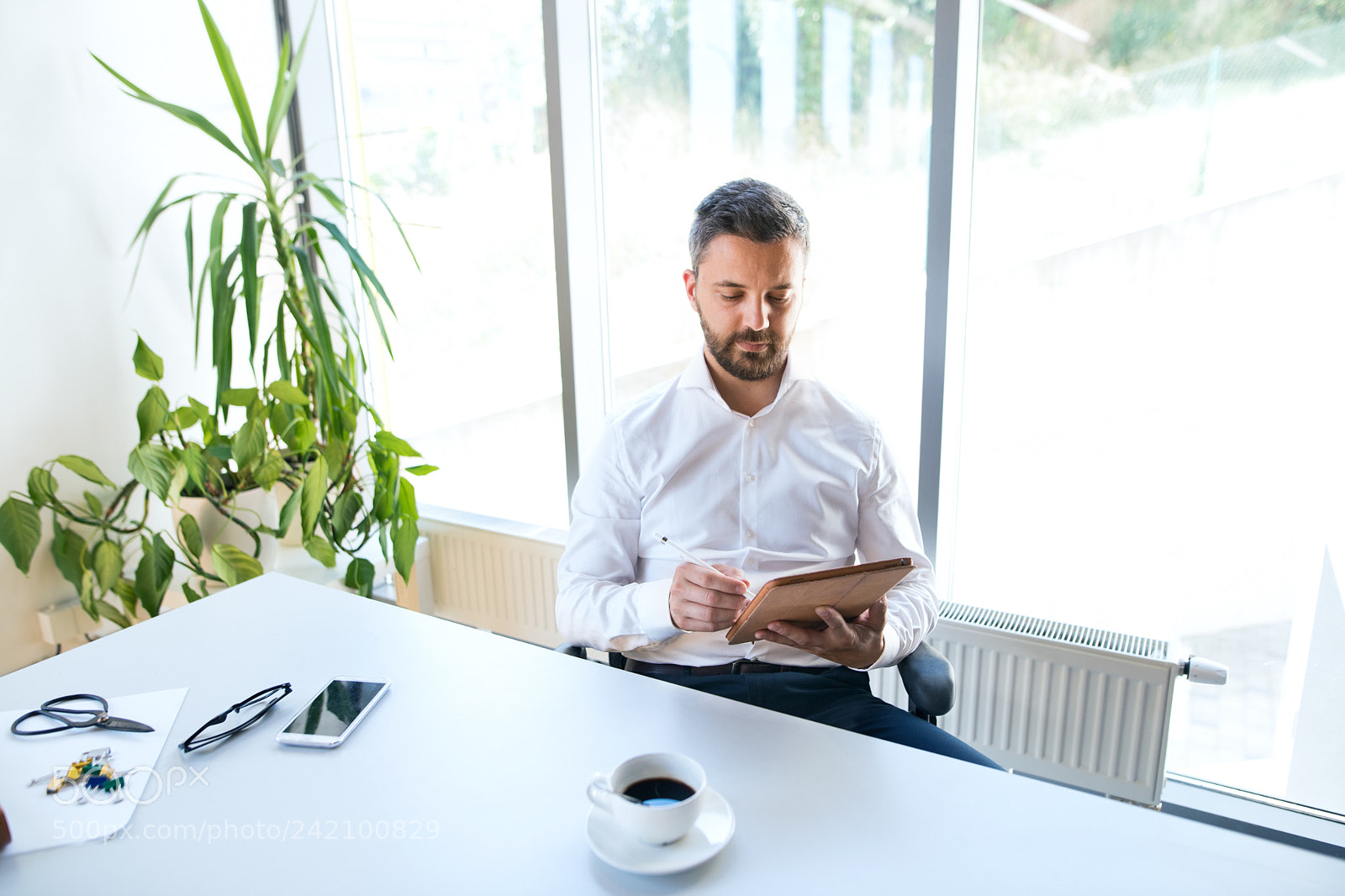 Nikon D5 sample photo. Businessman at the desk photography