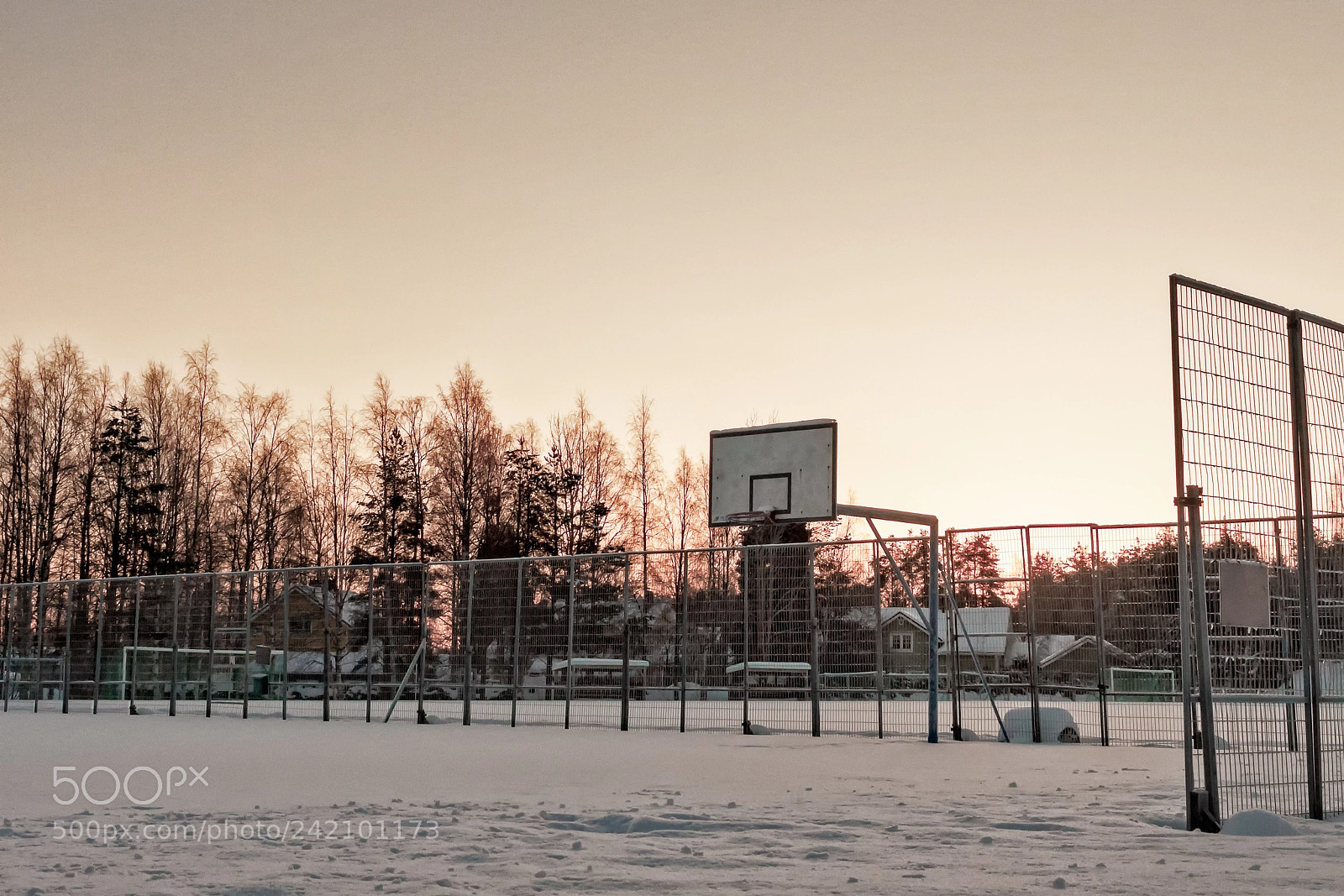 Canon EOS 7D sample photo. Basketball field covered with photography