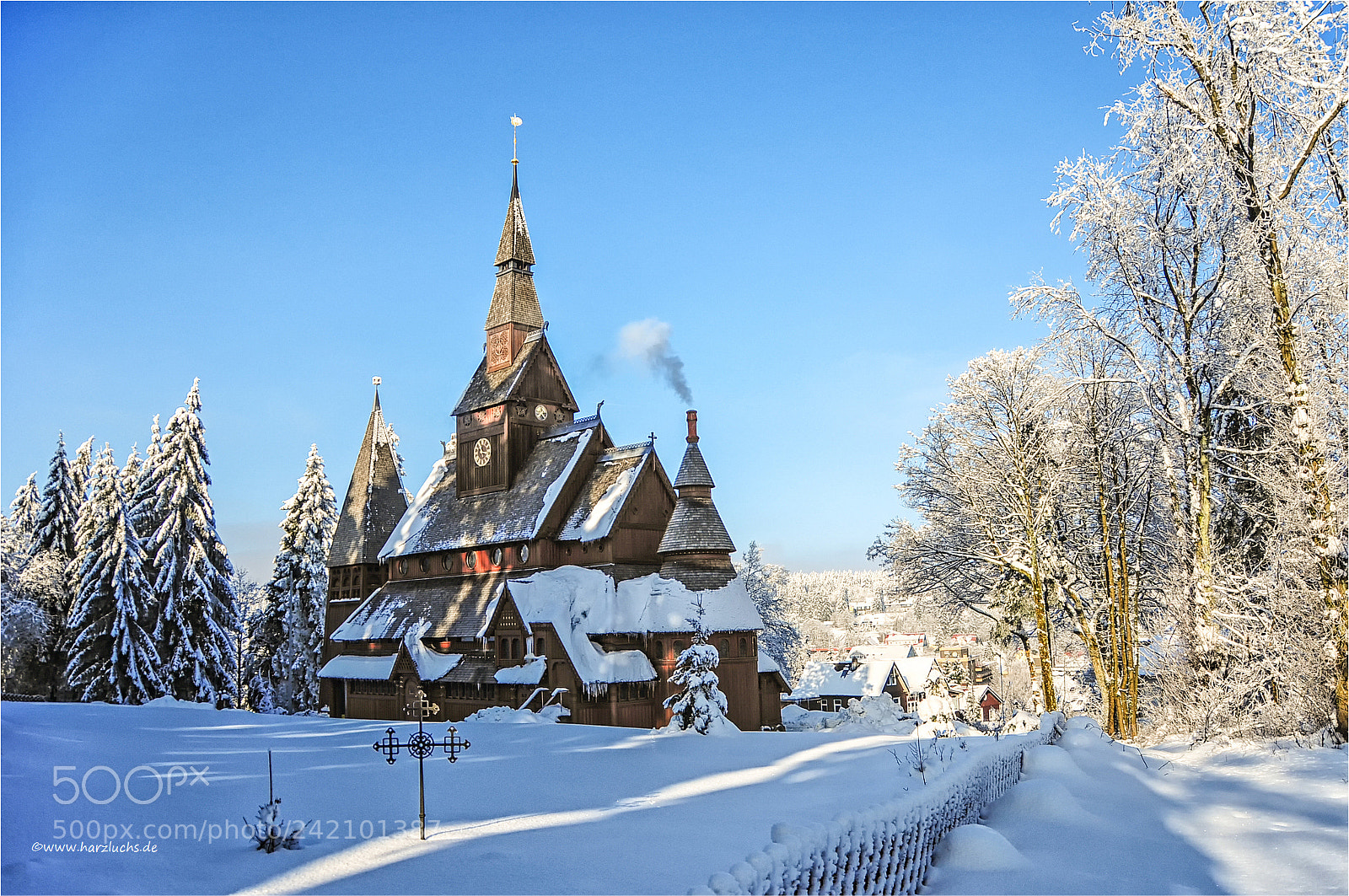 Nikon D300 sample photo. Die stabkirche in hahnenklee photography