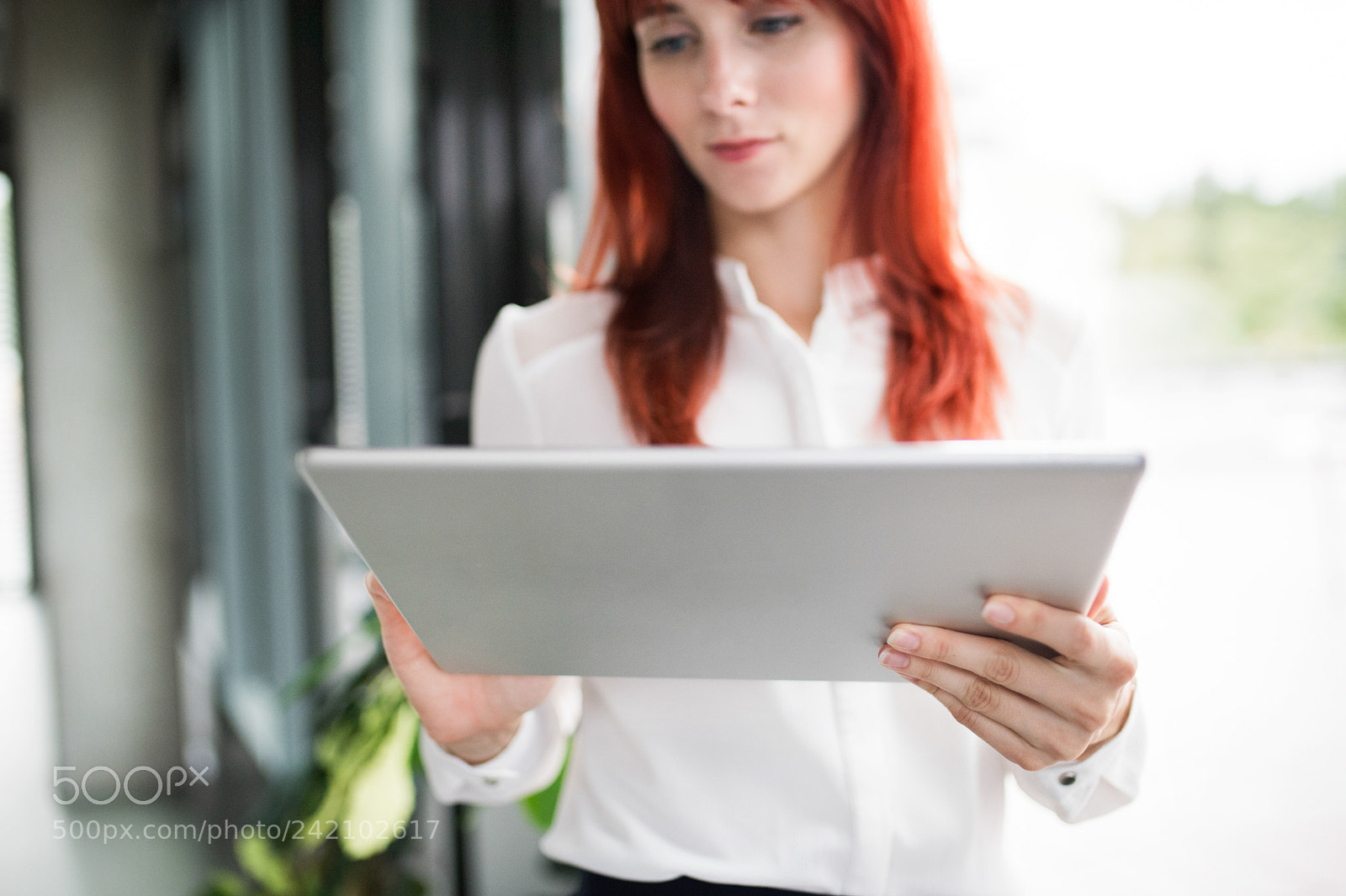 Nikon D5 sample photo. Businesswoman with tablet in photography