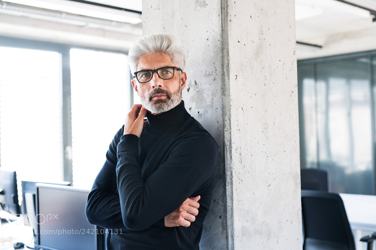 Nikon D5 sample photo. Mature businessman with gray photography