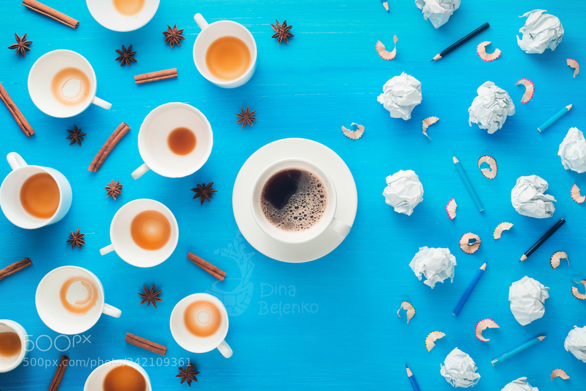 Nikon D800 sample photo. Top view coffee cup photography