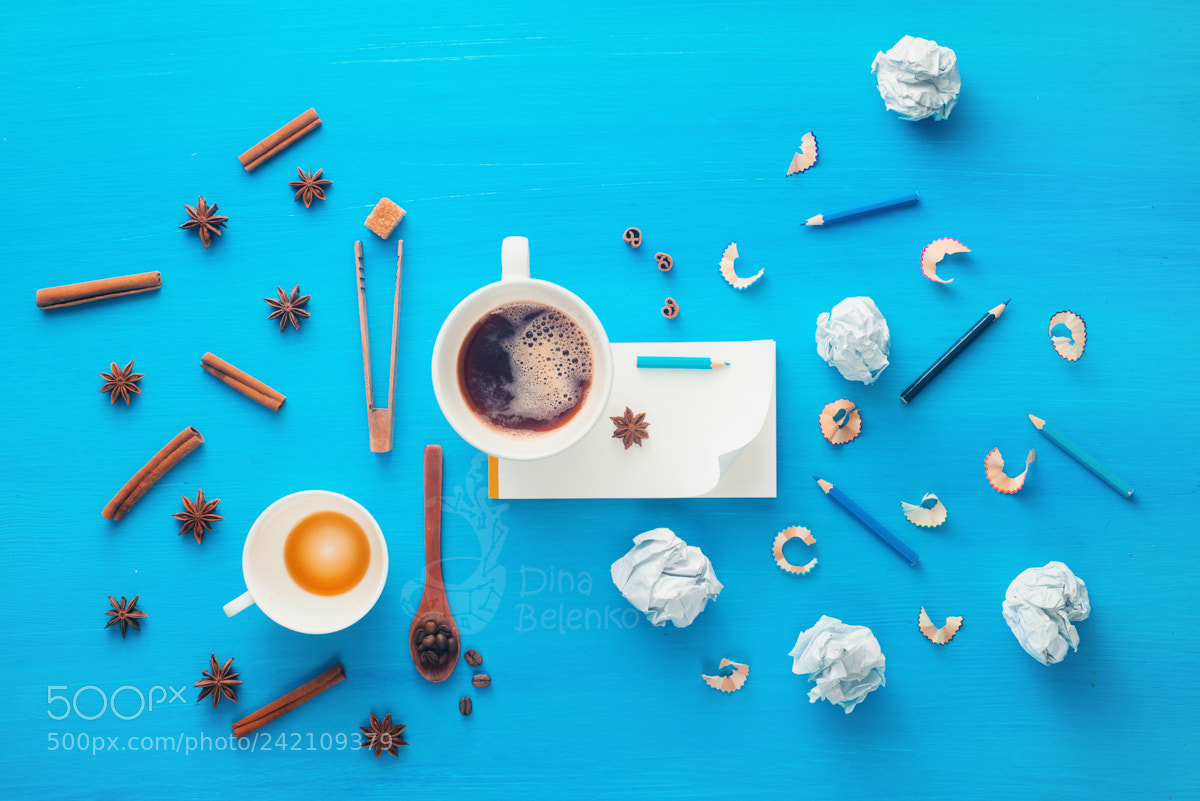 Nikon D800 sample photo. Top view coffee cup photography