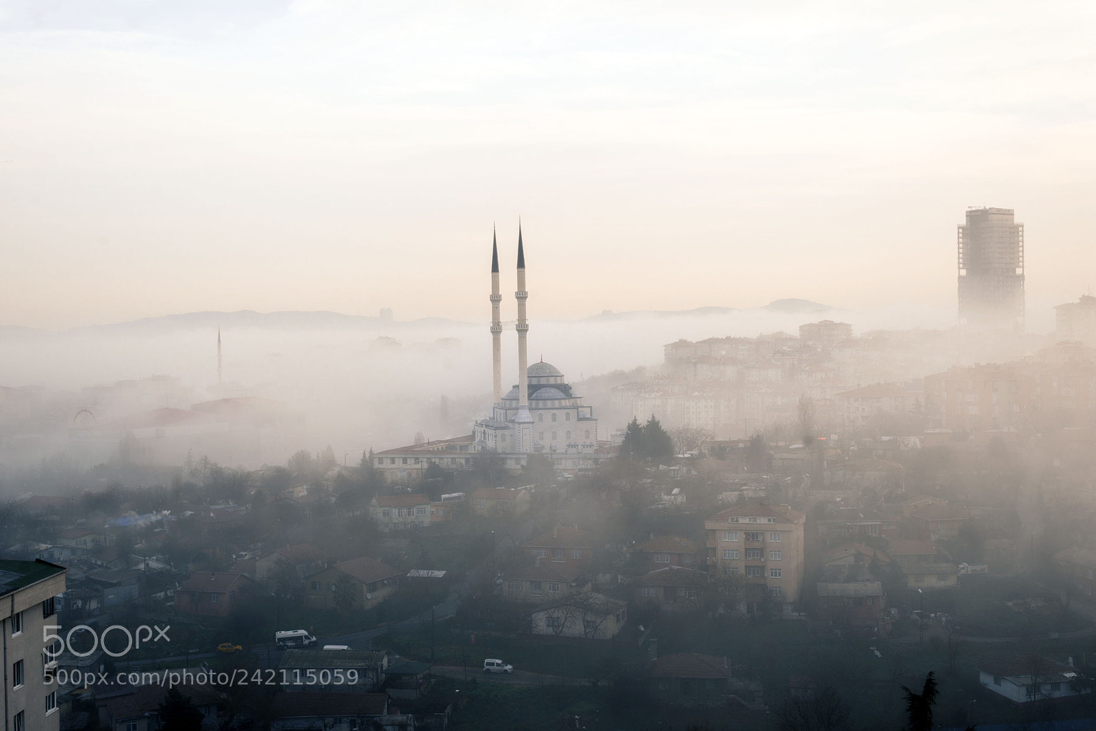 Nikon D610 sample photo. Istanbul foggy morning photography