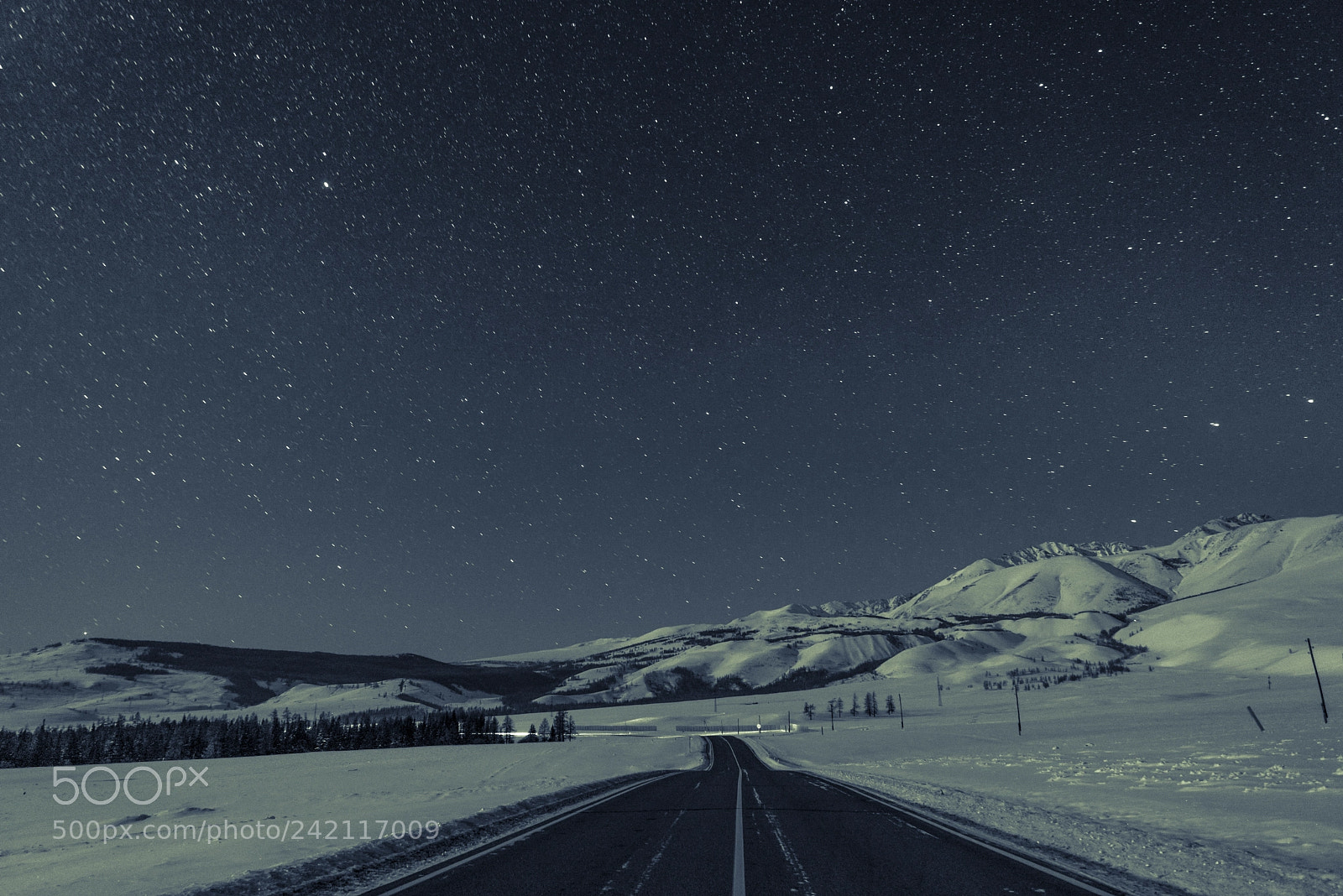 Nikon D610 sample photo. Night mountains highway photography