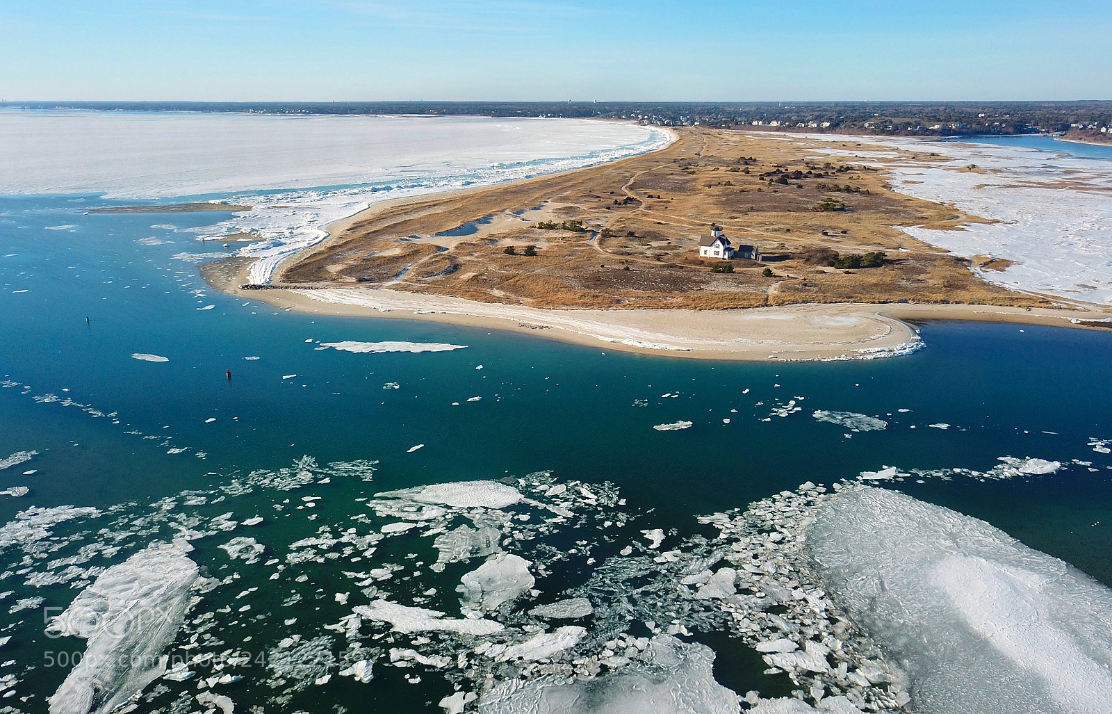 DJI FC220 sample photo. A frozen sea at photography
