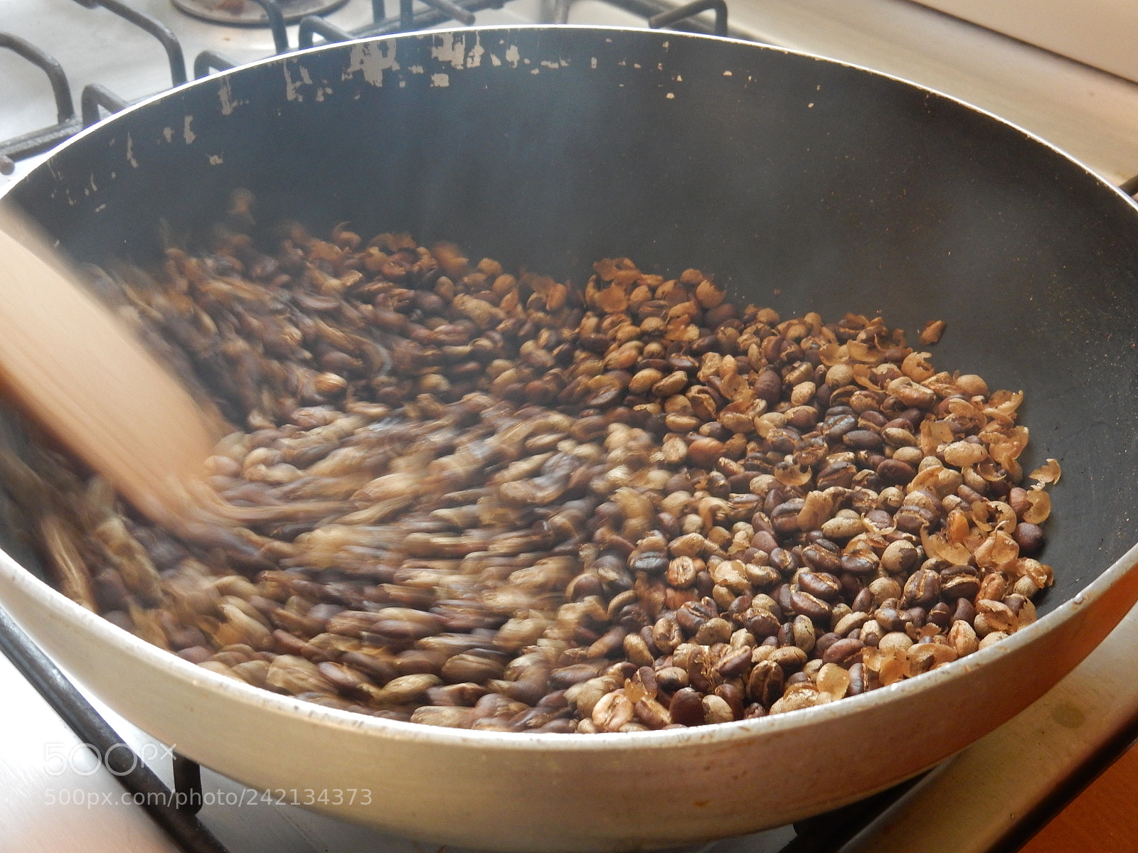 Nikon Coolpix S9900 sample photo. Coffee grains toasting photography