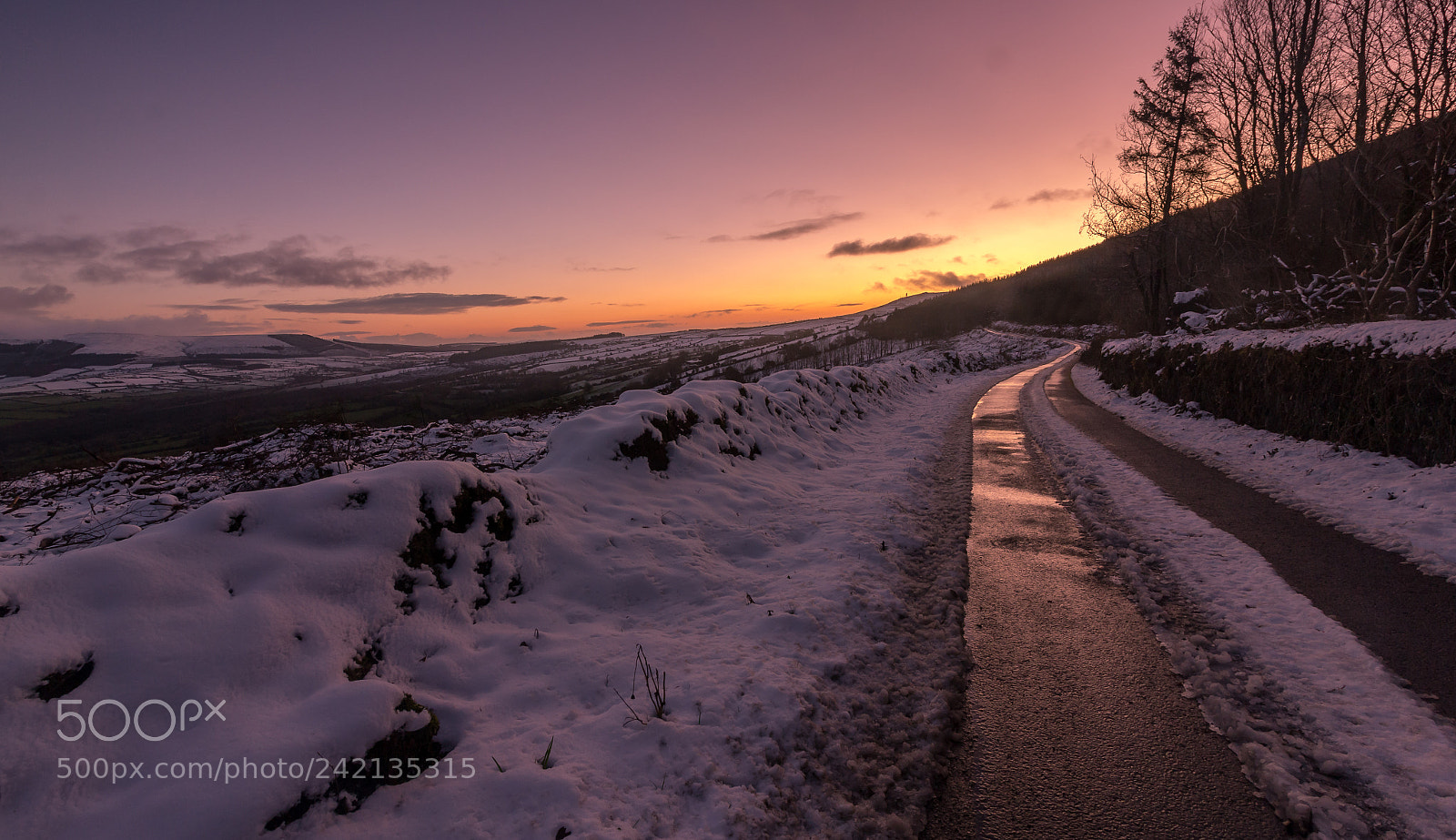 Canon EOS 60D sample photo. Snowy sunset kilkenny photography