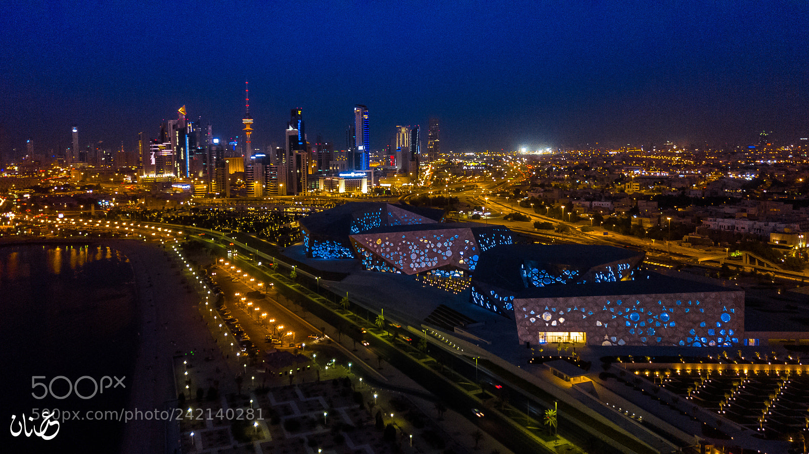 DJI FC220 sample photo. Nighty day at kuwait photography