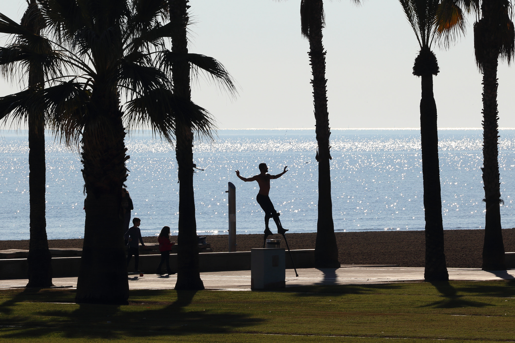 Canon EF 28-300mm F3.5-5.6L IS USM sample photo. Artista entrenando en la playa photography