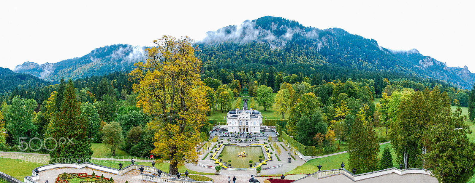 Nikon D80 sample photo. Linderhof panorama photography