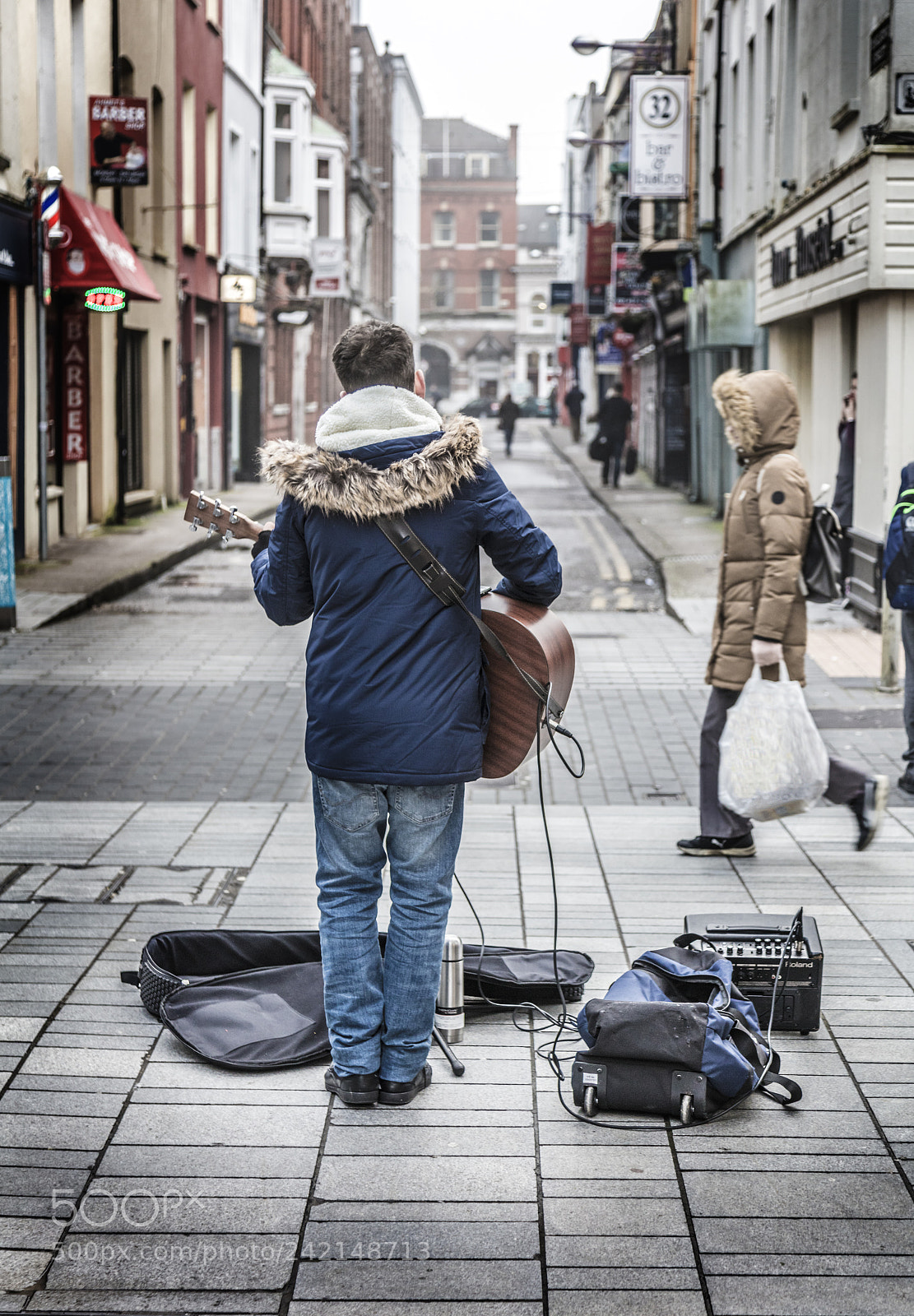 Canon EOS 5DS R sample photo. Cork city busker photography