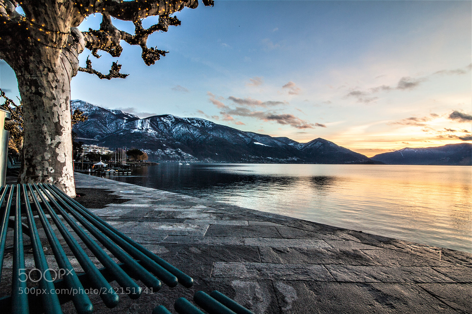 Canon EOS 50D sample photo. Lake from a bench photography