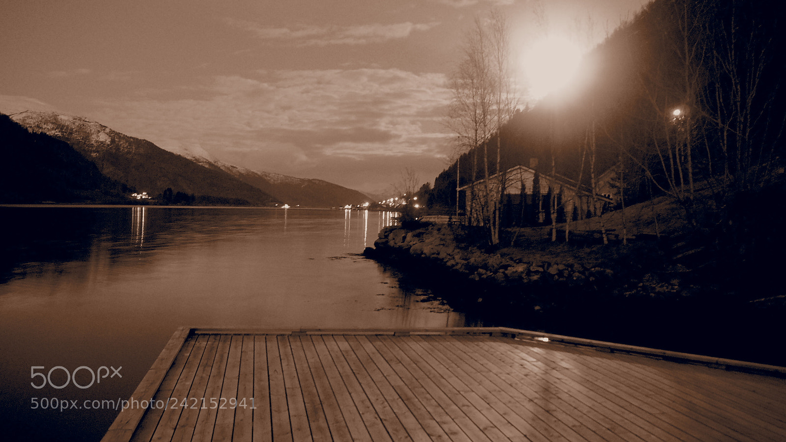 Olympus OM-D E-M10 sample photo. Moonlight in esefjord photography