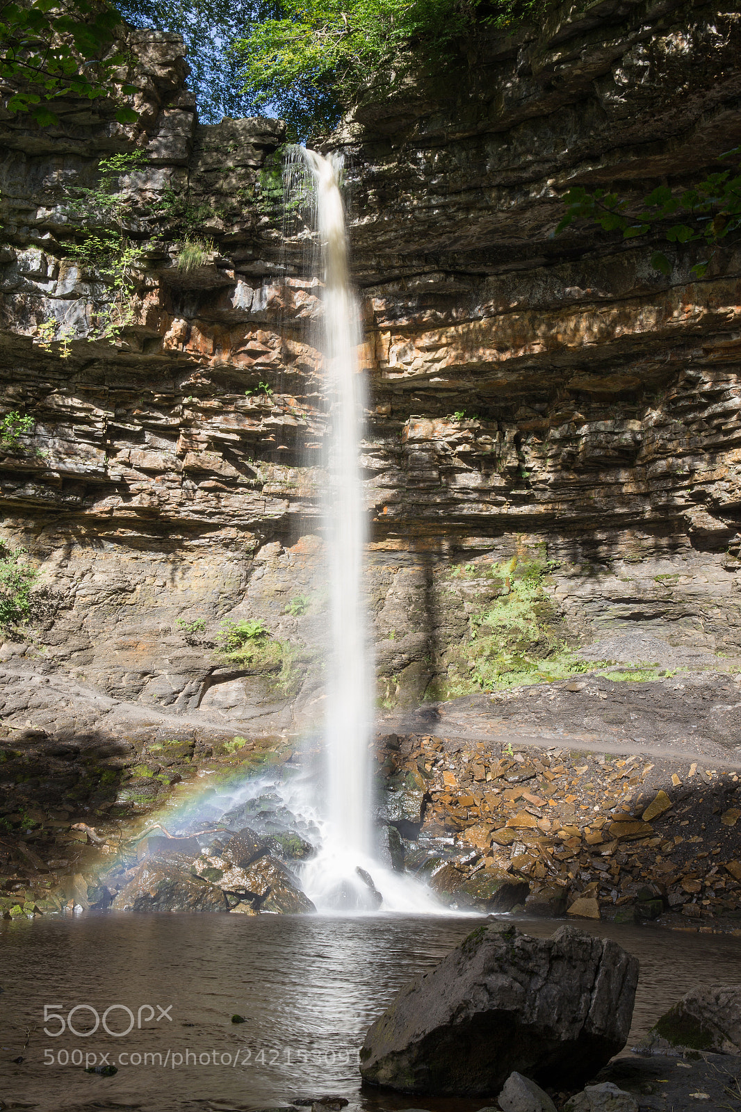 Canon EOS-1D X sample photo. Waterfall rainbow photography