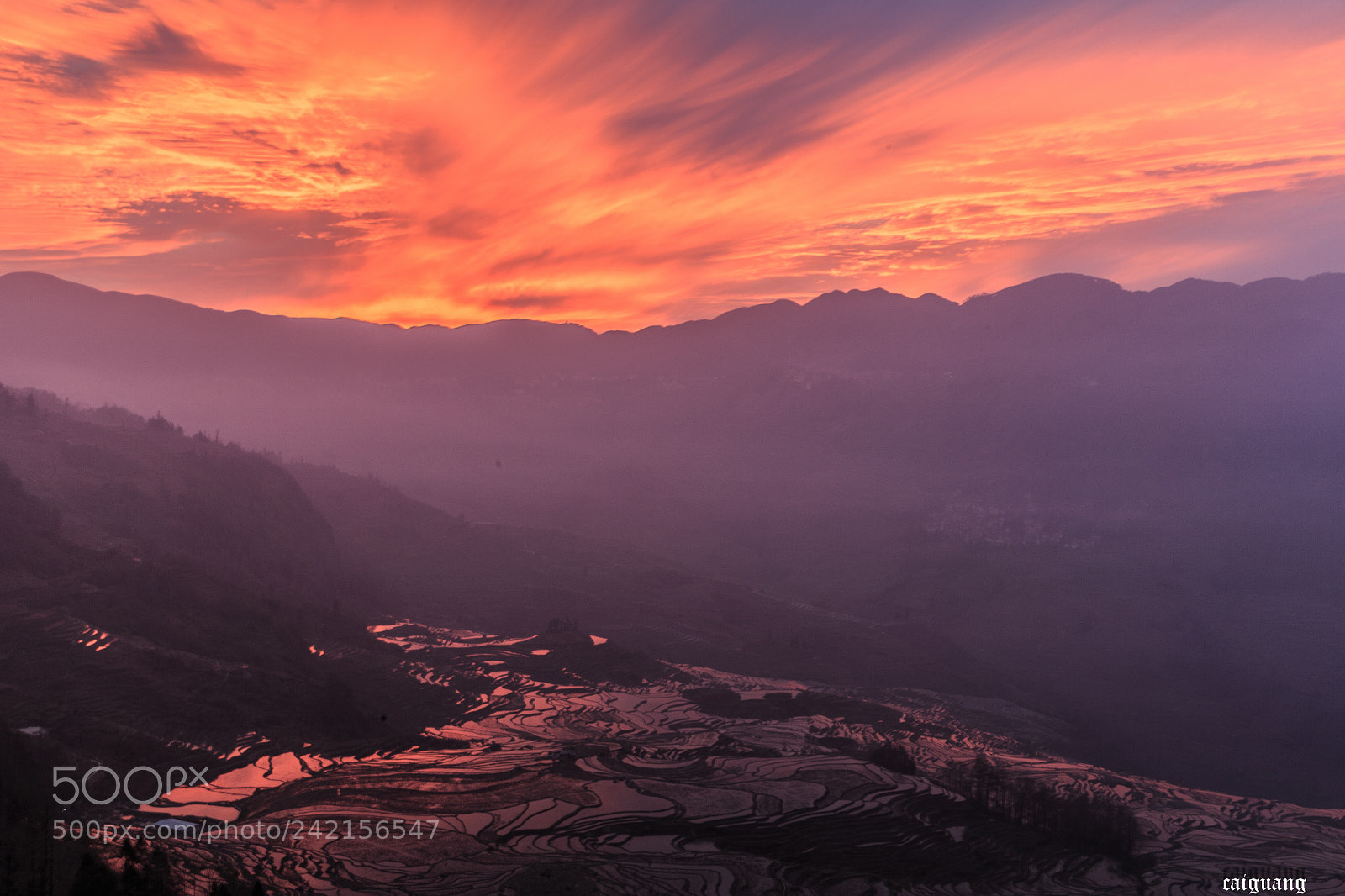Canon EOS-1D X sample photo. Sunset in yuanyang terrace photography