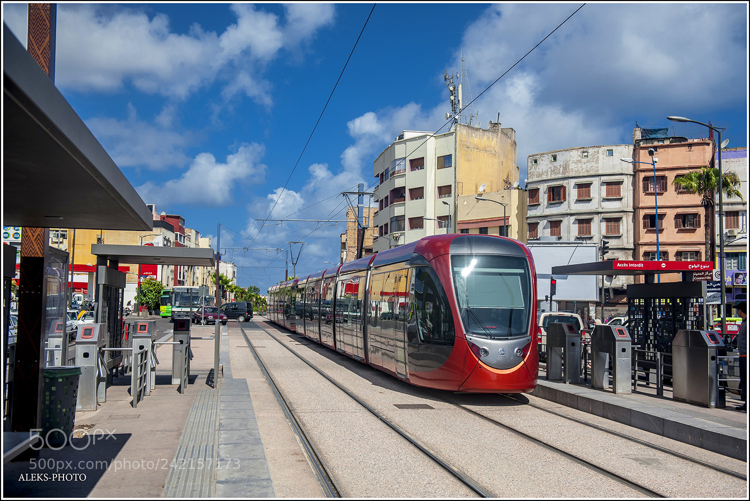 Nikon D700 sample photo. The tram in casablanca photography