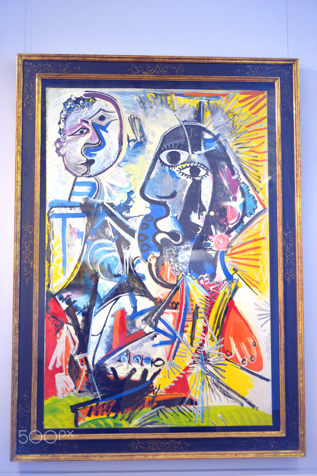 Nikon D610 + Nikon AF Nikkor 50mm F1.8D sample photo. Picture pablo picasso big heads in museum. photography