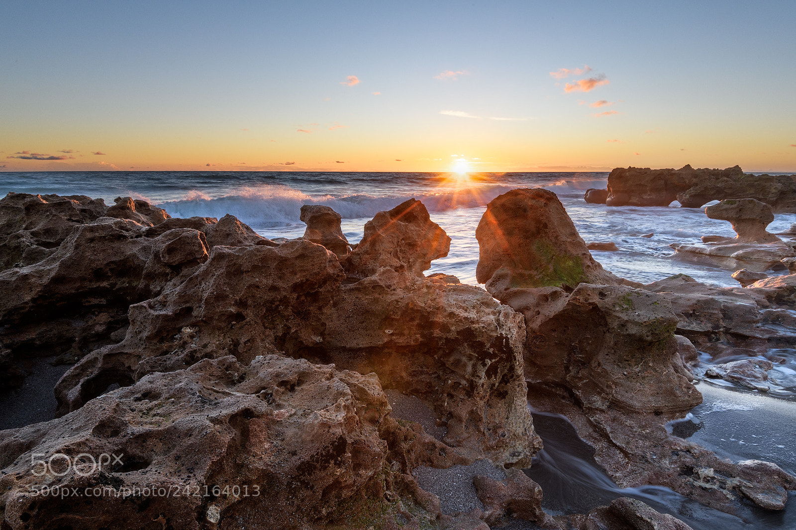Nikon D850 sample photo. Sunrise on the rocks photography