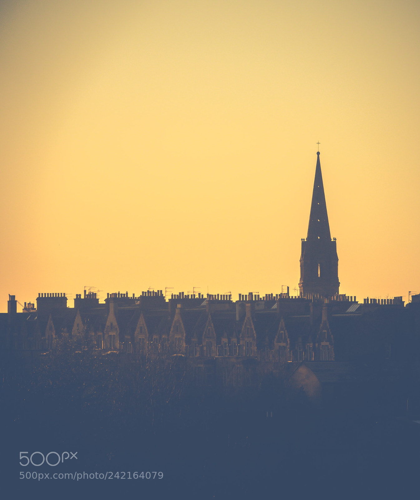 Sony Cyber-shot DSC-RX10 III sample photo. Edinburgh tenements at sunset photography