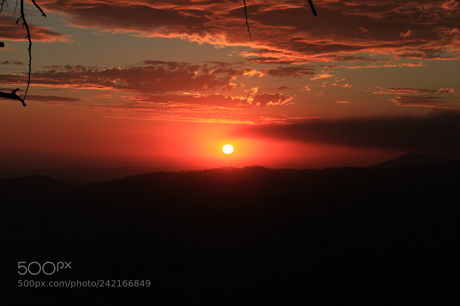 Canon EOS 500D (EOS Rebel T1i / EOS Kiss X3) sample photo. Red sunset photography
