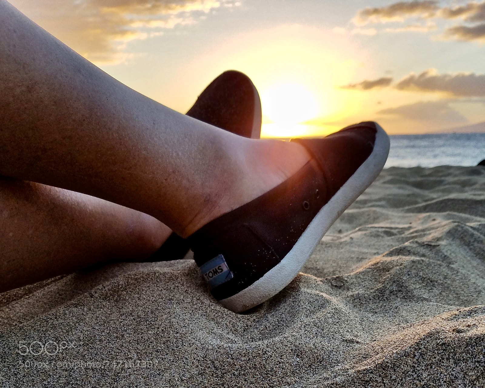 Samsung Galaxy S7 Edge sample photo. Sunset shoes photography