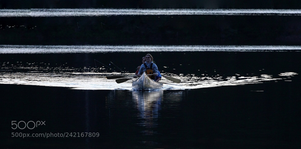 Canon EOS 40D sample photo. Canoeing at night photography