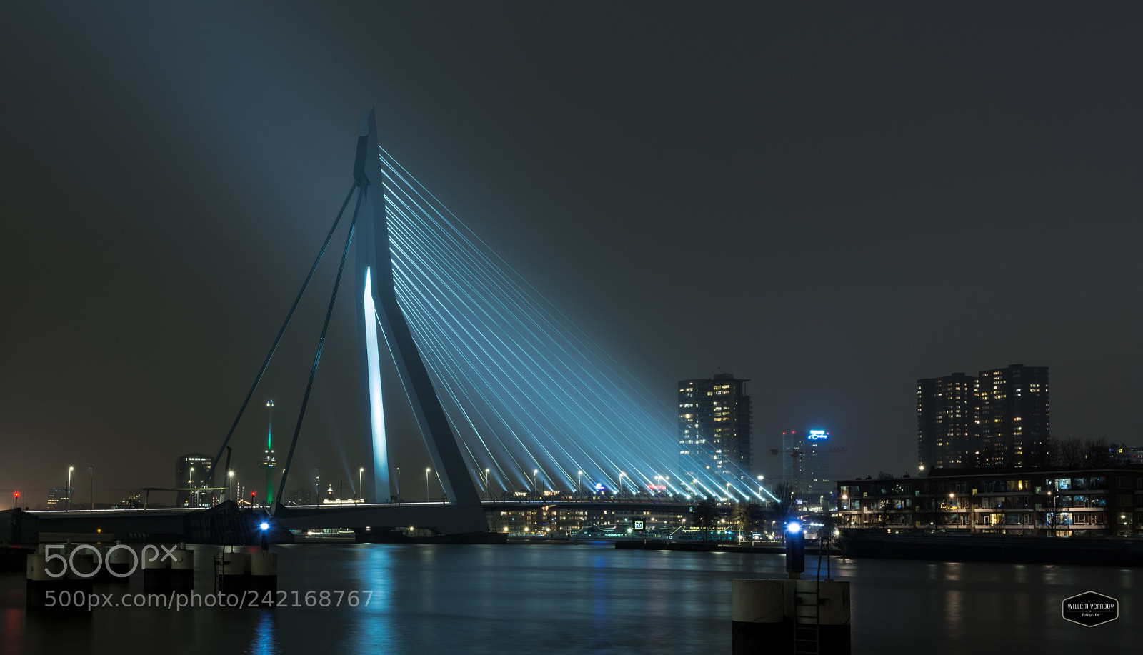 Nikon D7100 sample photo. Erasmusbrug rotterdam photography