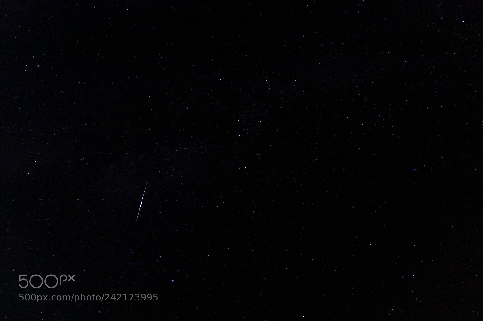 Nikon D40 sample photo. Lucky satellite flare photography