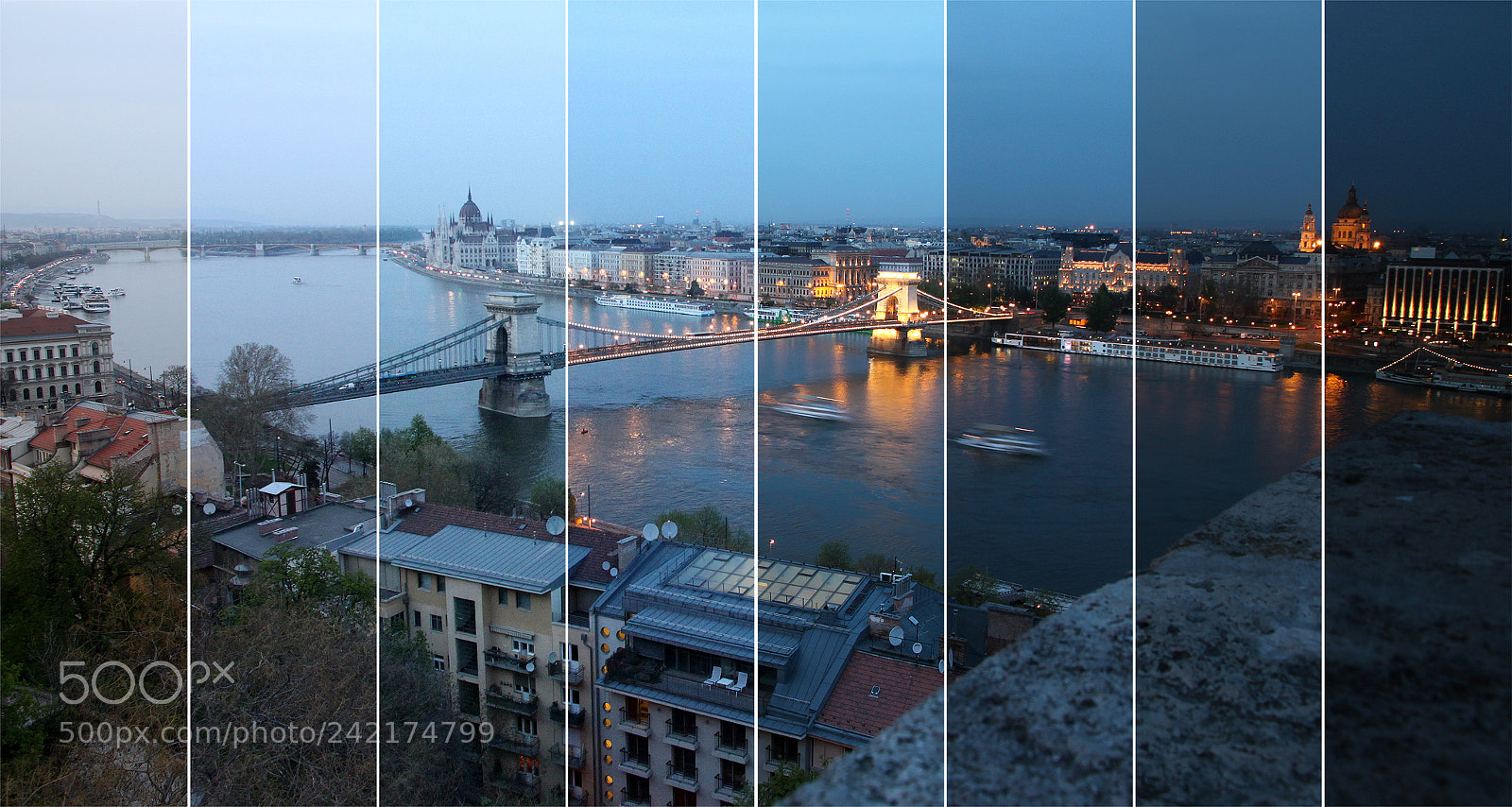Canon EOS 500D (EOS Rebel T1i / EOS Kiss X3) sample photo. Nightfall in budapest photography