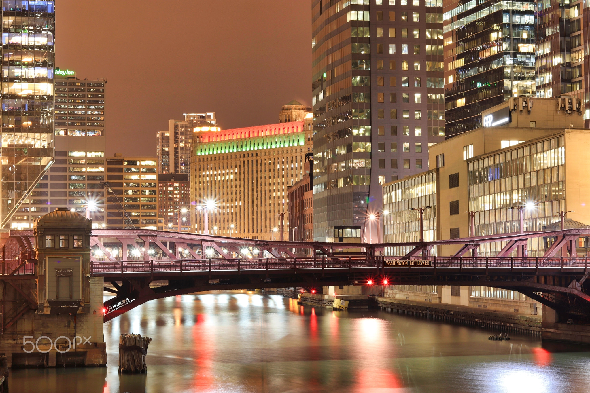Chicago at night
