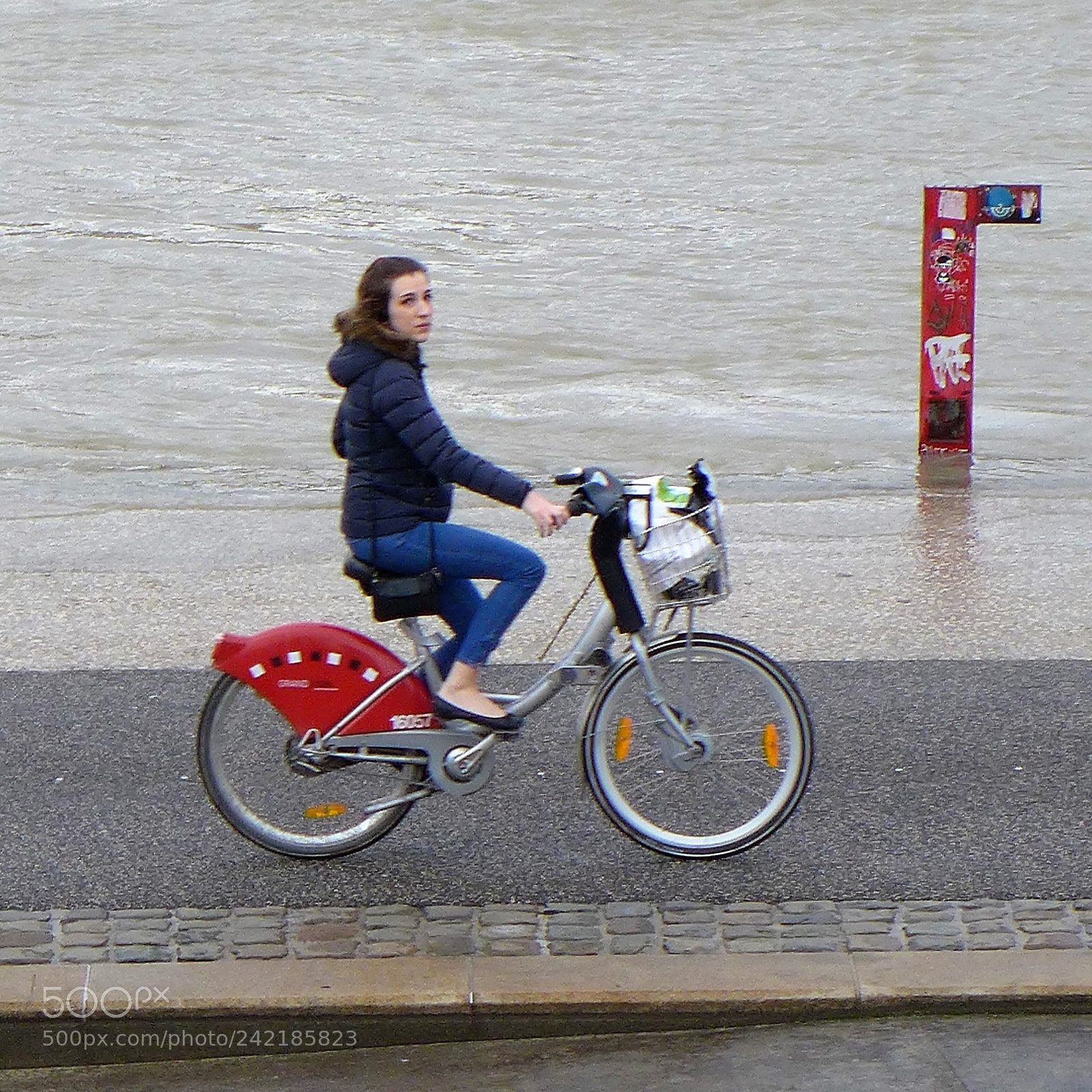 Panasonic Lumix DMC-LX7 sample photo. Chick on bike rhone's photography