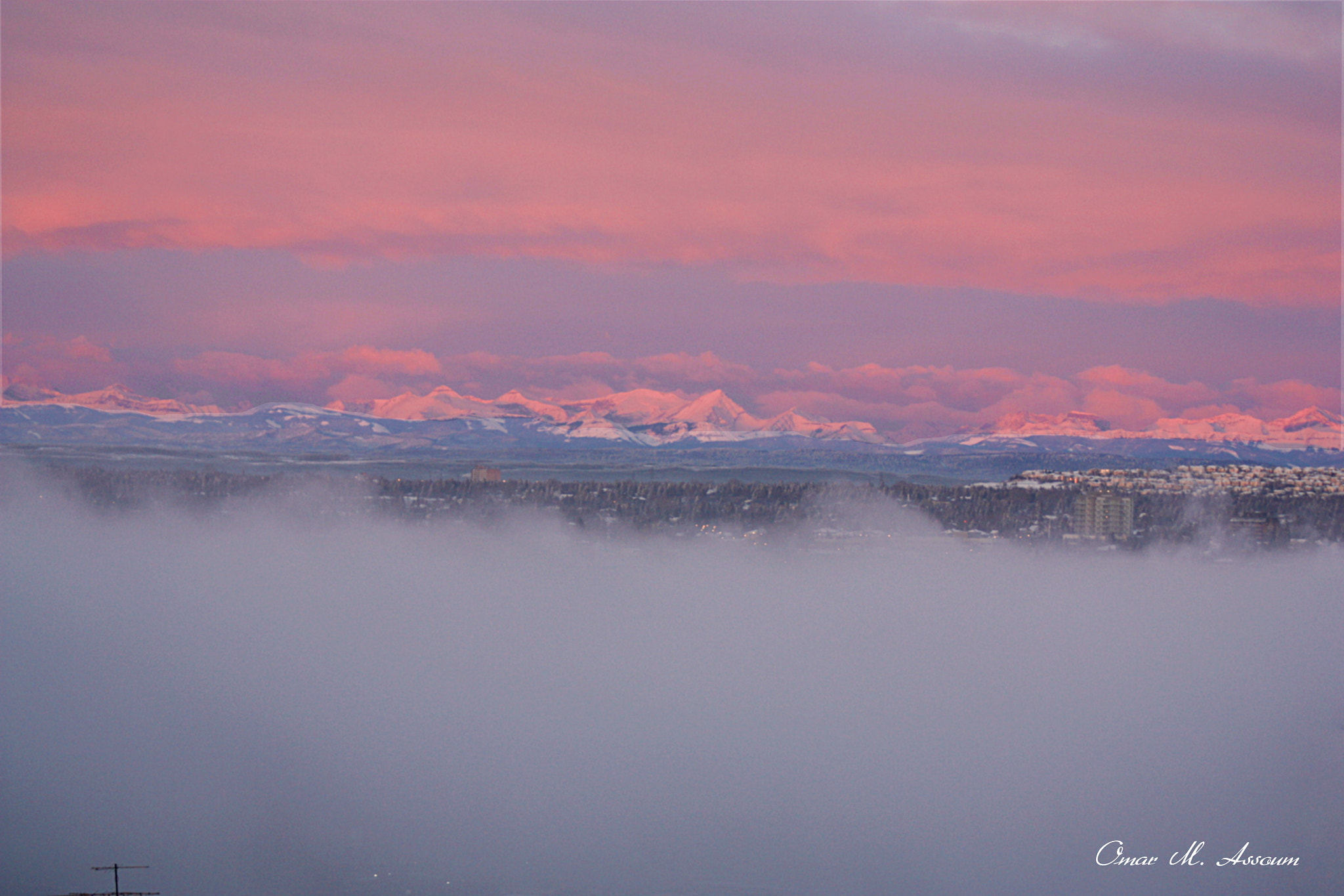 Canon EF 75-300mm F4.0-5.6 IS USM sample photo. Fog and sunrise photography