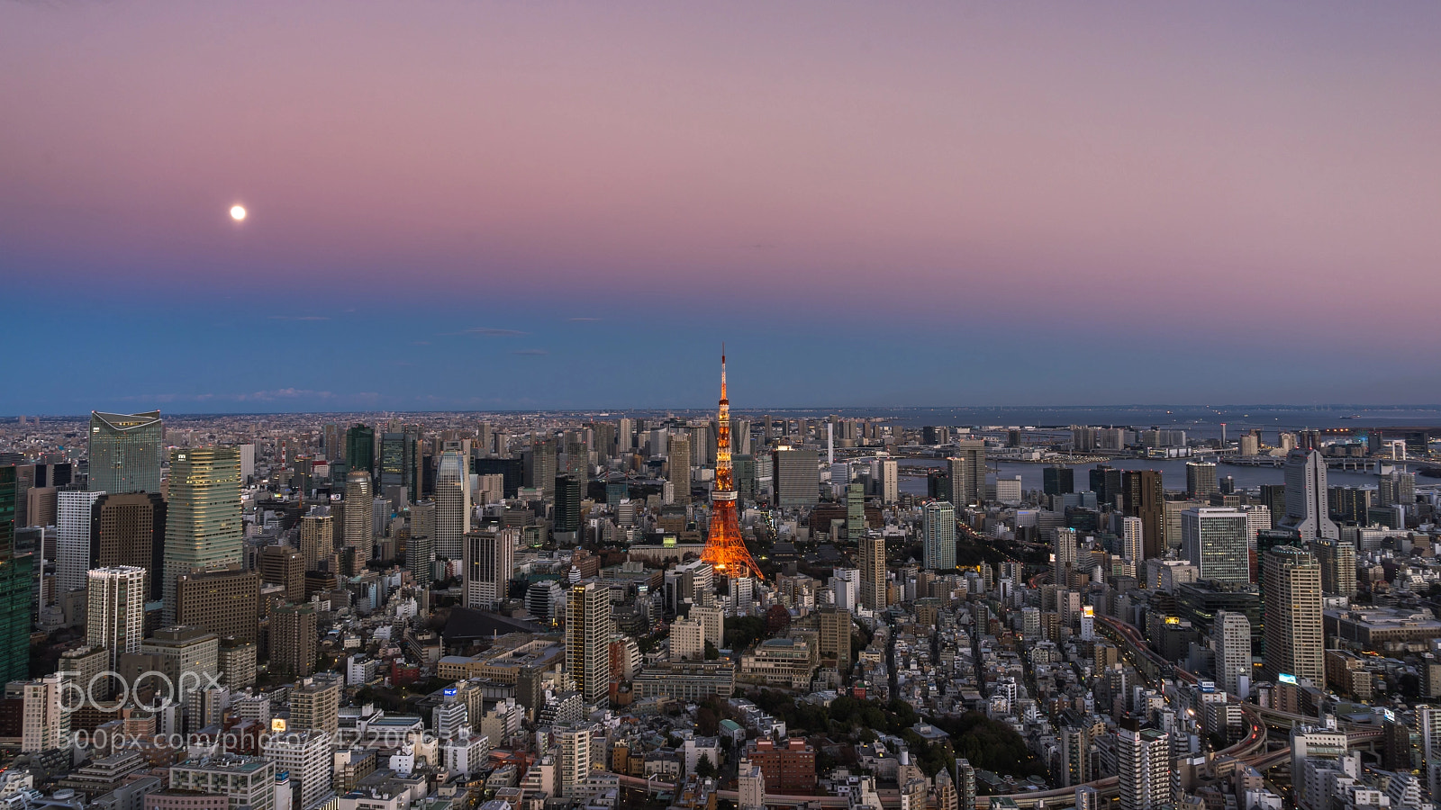 Sony a7R sample photo. Tokyo sunset photography