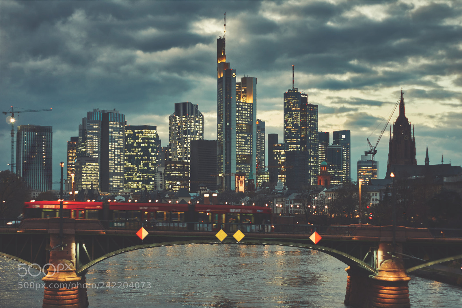 Sony SLT-A65 (SLT-A65V) sample photo. Frankfurt skyline photography
