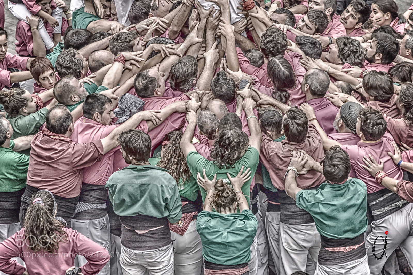 Nikon D3200 sample photo. Castellers. photography