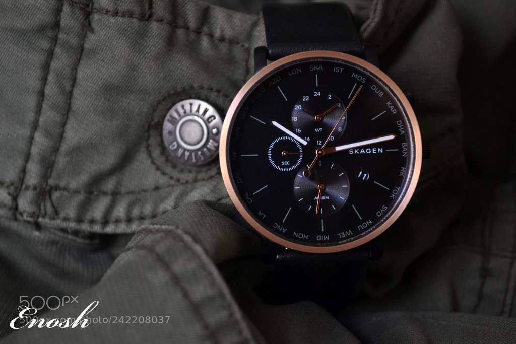 Nikon D3100 sample photo. Skagen watch photography