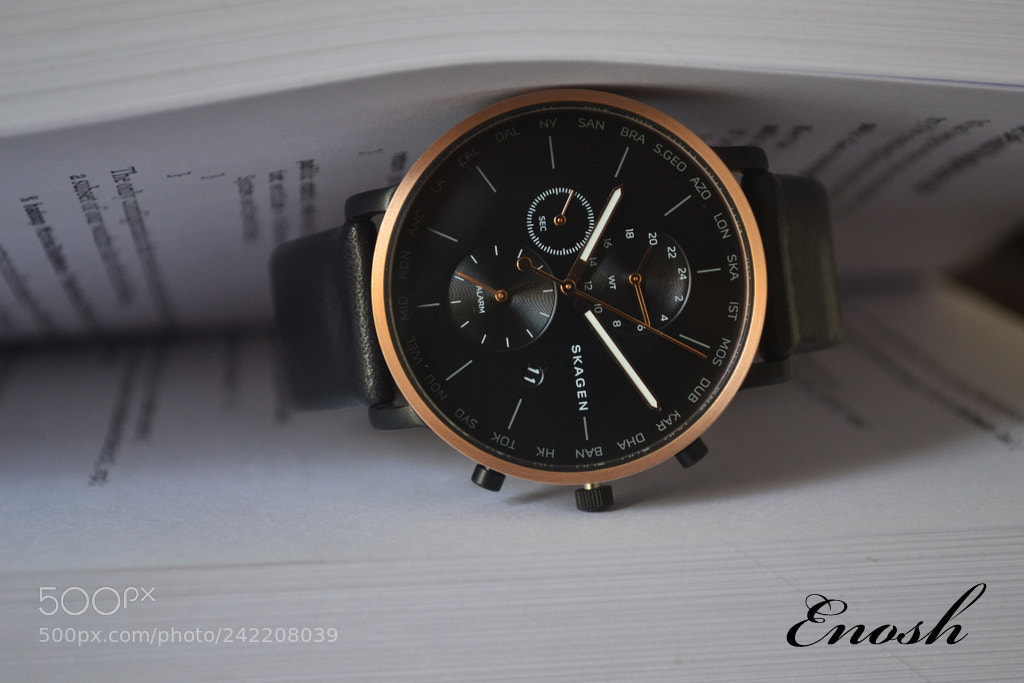 Nikon D3100 sample photo. Skagen watch photography