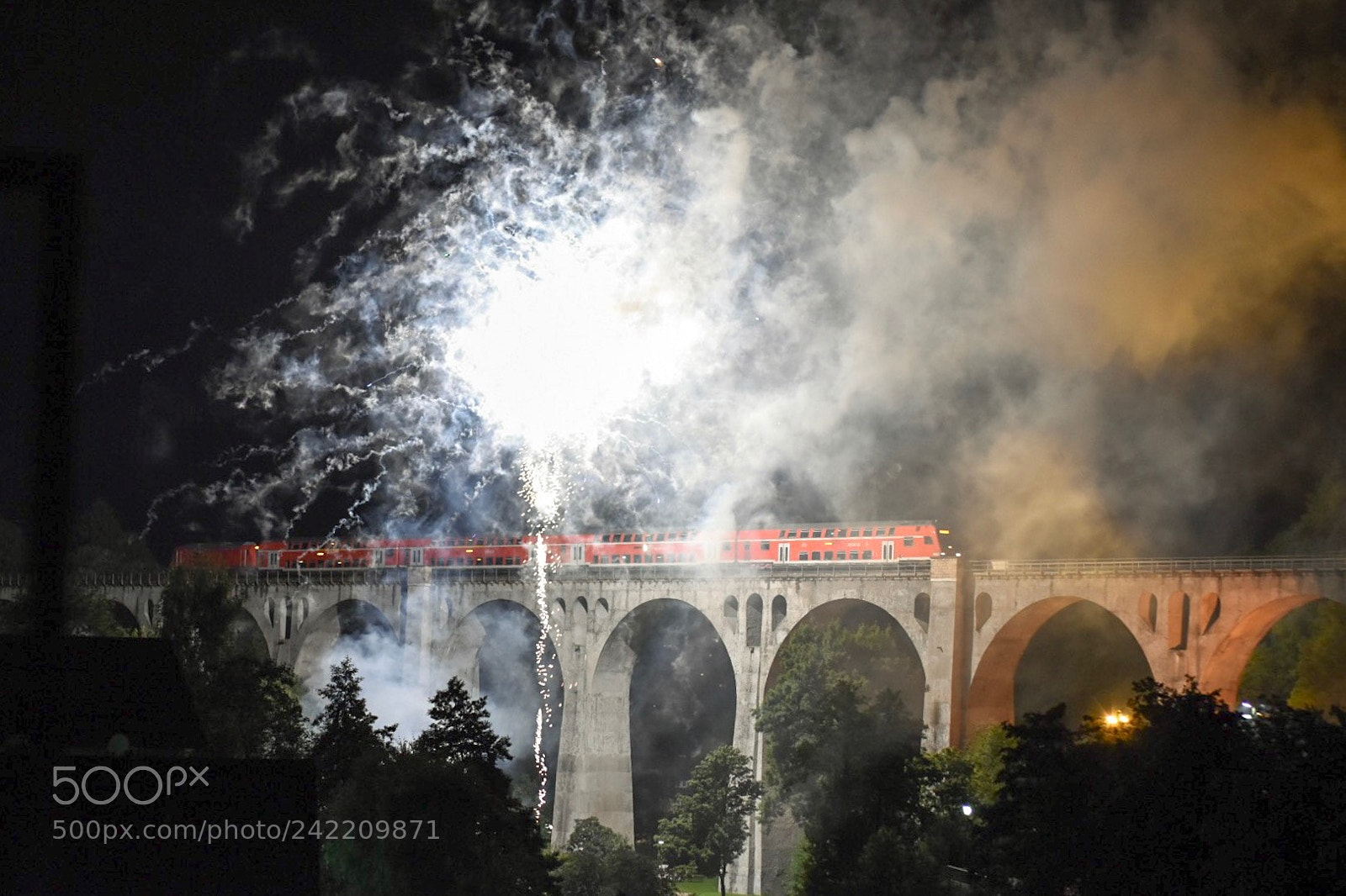 Nikon D5500 sample photo. Bridge firework photography