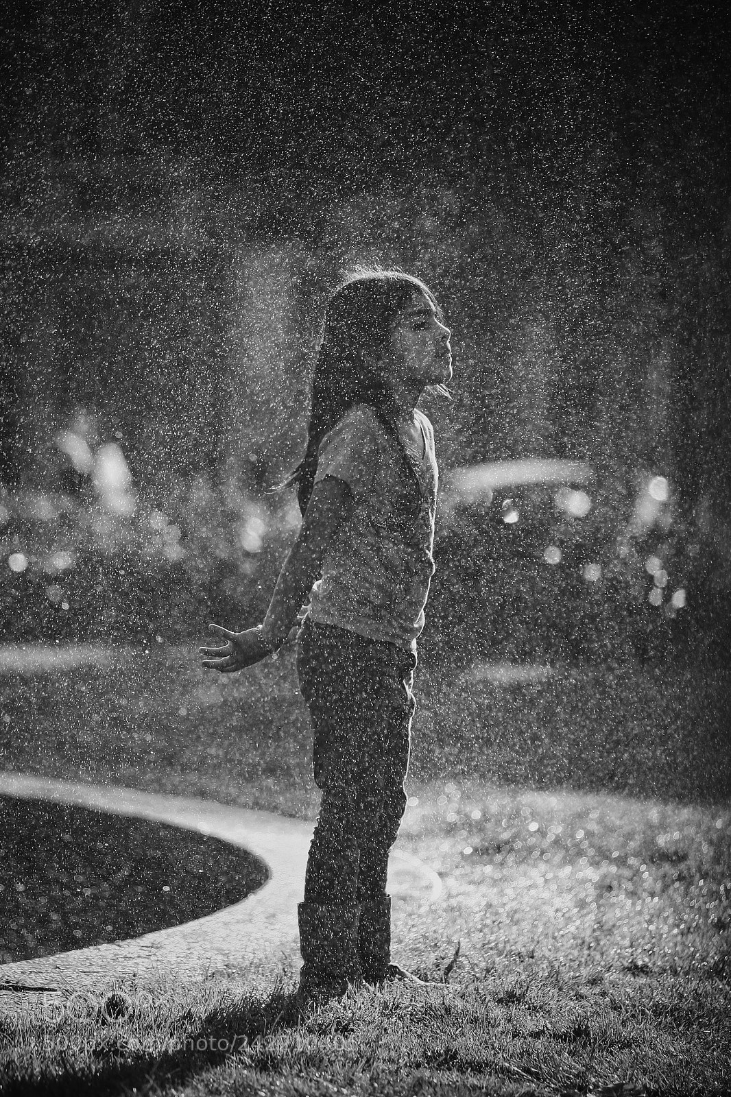 Canon EOS-1D Mark III sample photo. Behind the fountain photography