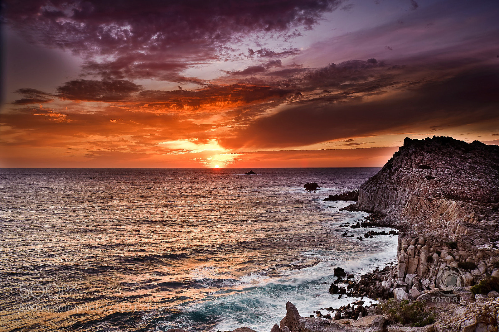 Nikon D3 sample photo. Sunset carloforte photography