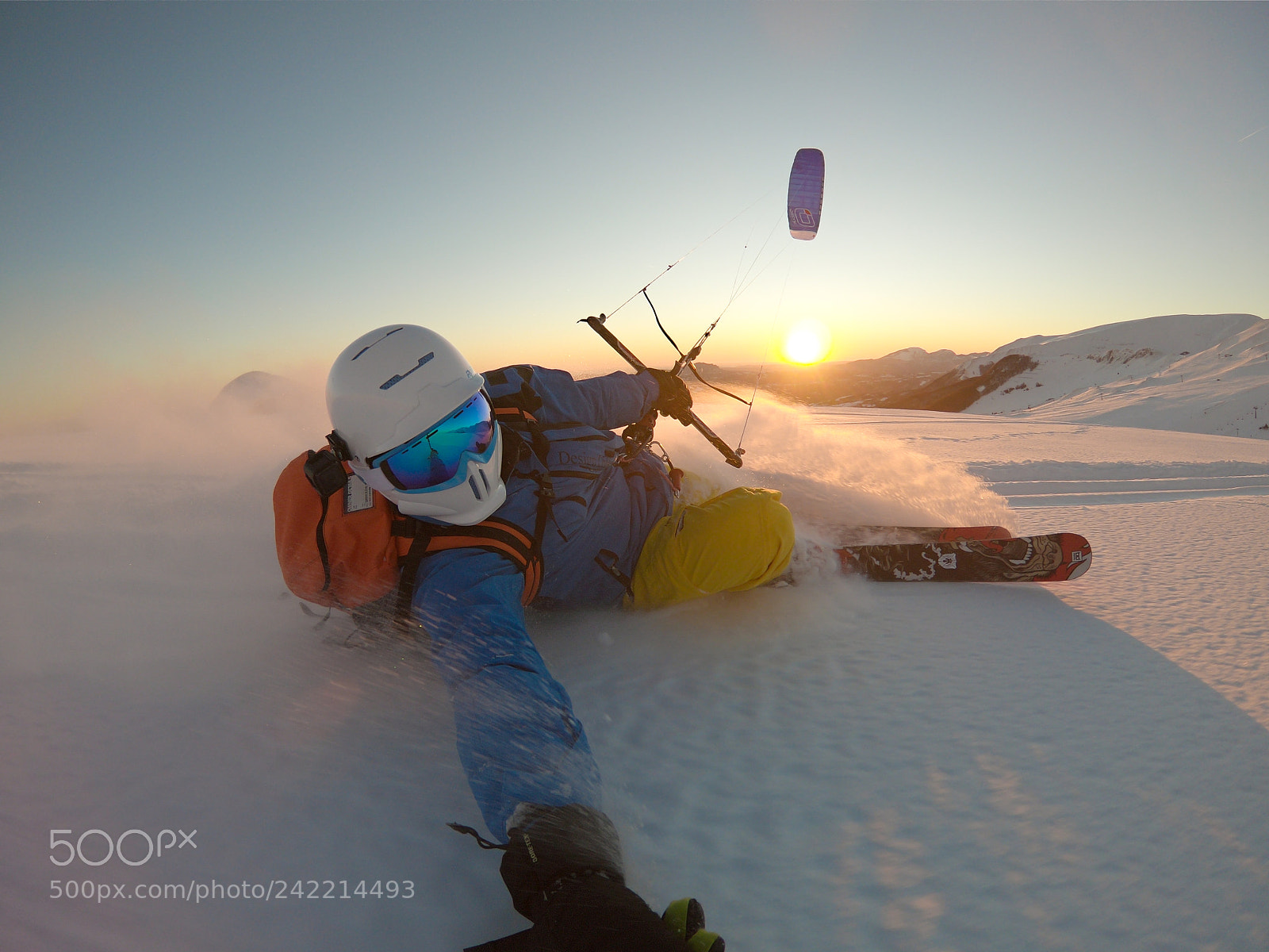 GoPro Hero6 Black sample photo. Snowkite photography