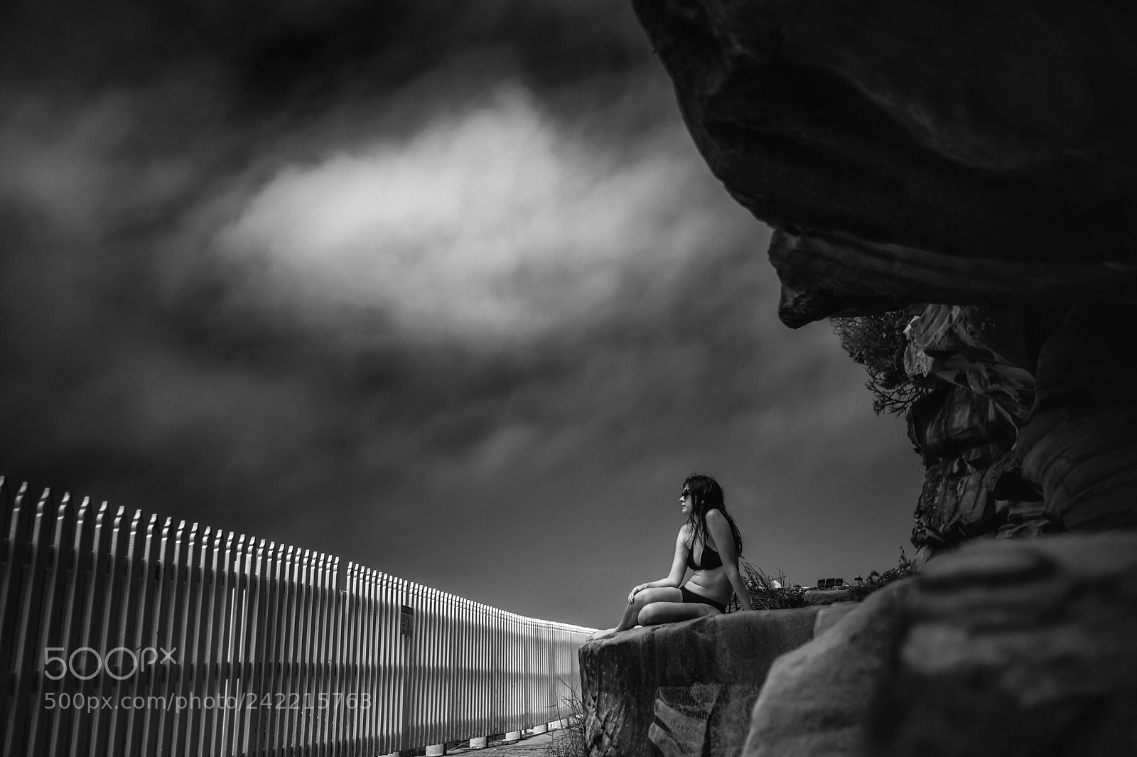 Leica M9 sample photo. Girl on rock photography