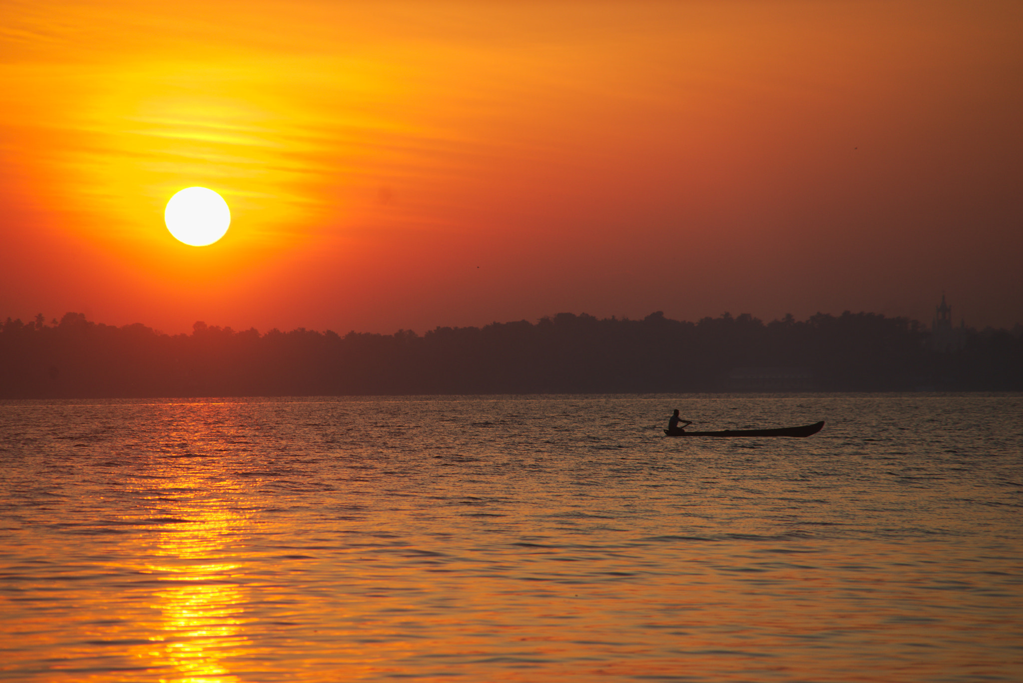 Sony a7 sample photo. Sunrise boat photography