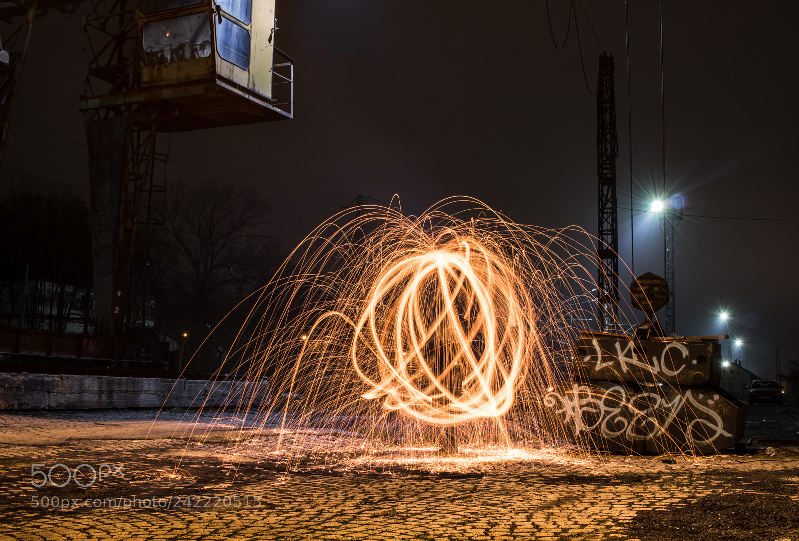 Canon EOS 760D (EOS Rebel T6s / EOS 8000D) sample photo. Steel wool light painting photography