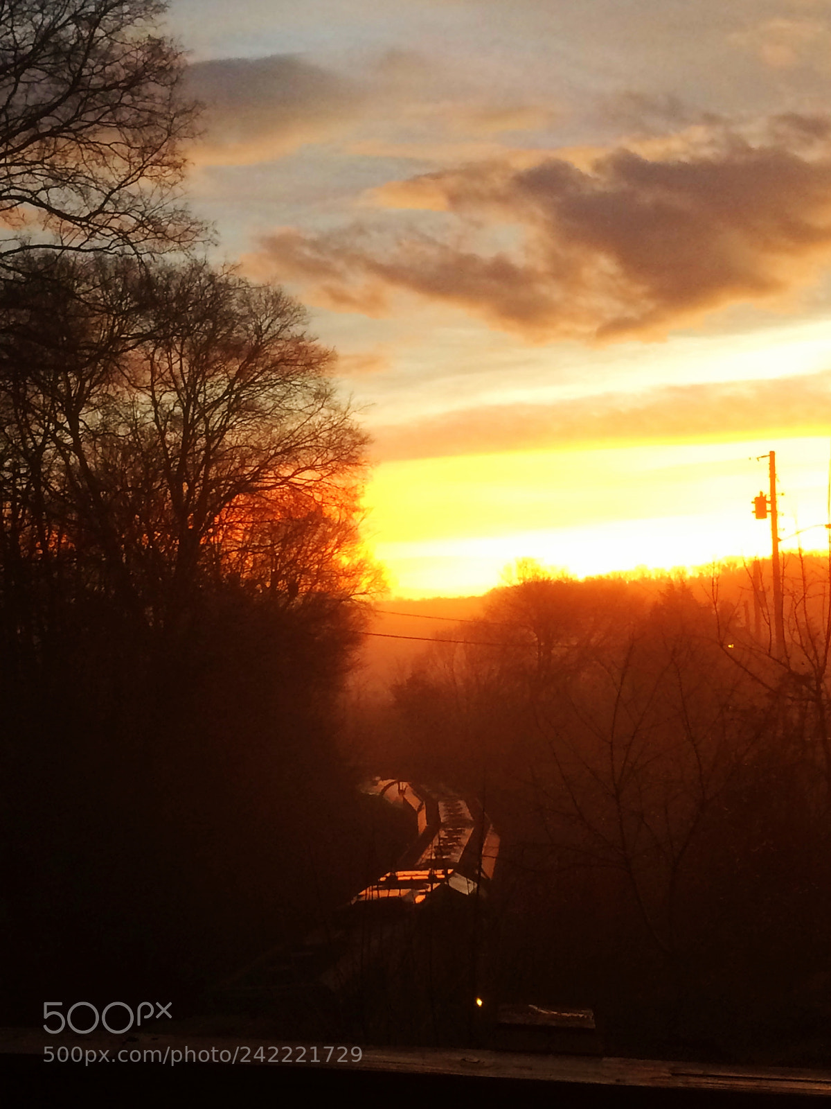 Apple iPhone 5s sample photo. Train sunrise photography