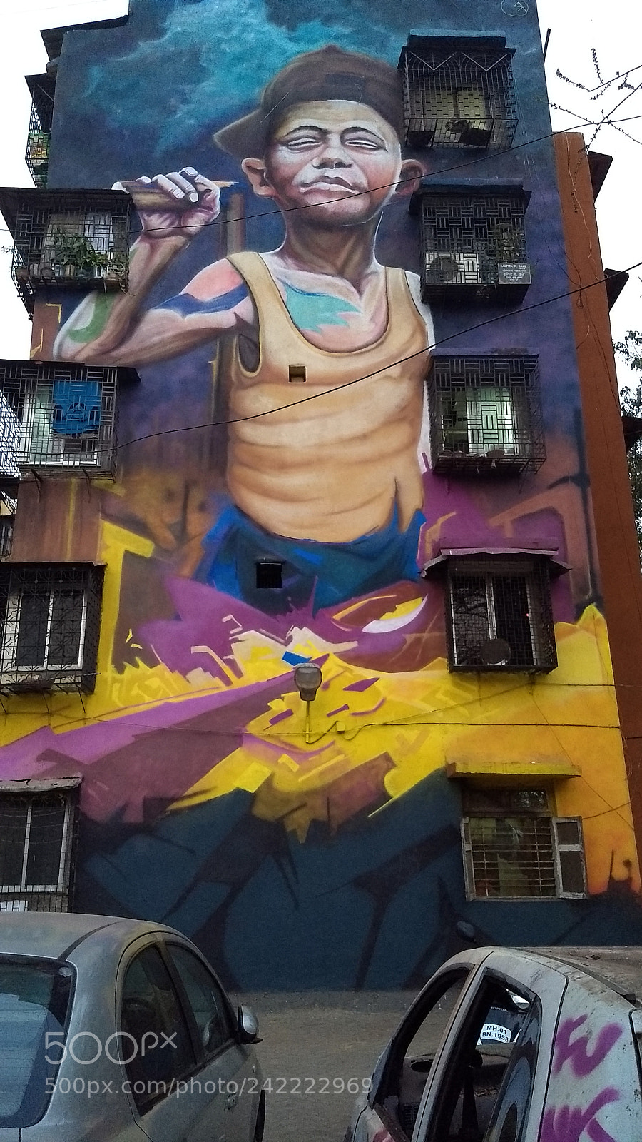 Motorola Moto G (5) Plus sample photo. Wall painting photography